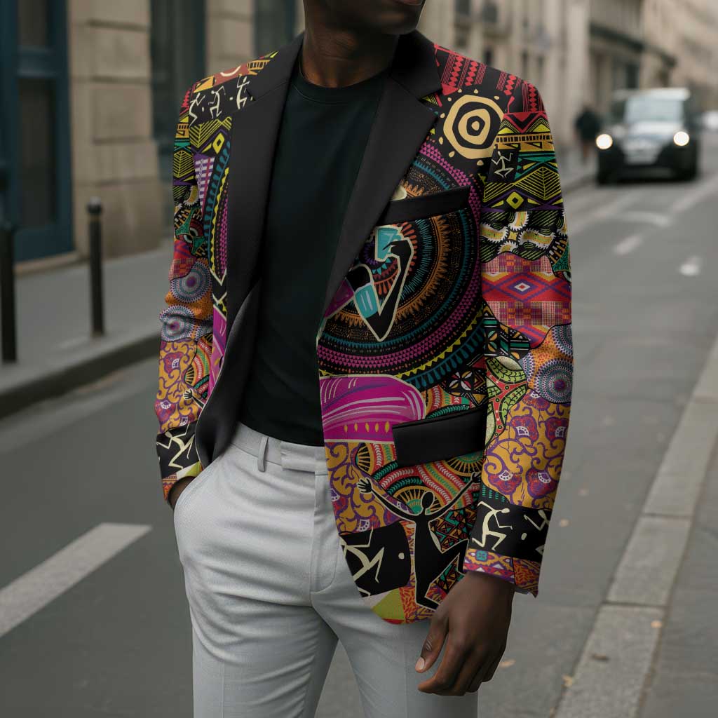 African Women Ethnic Motifs Blazer