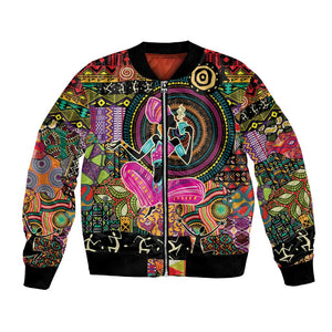 African Women Ethnic Motifs Bomber Jacket