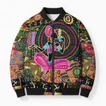 African Women Ethnic Motifs Bomber Puffer Jacket