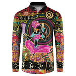 African Women Ethnic Motifs Button Sweatshirt