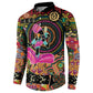 African Women Ethnic Motifs Button Sweatshirt