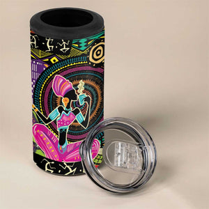 African Women Ethnic Motifs 4 in 1 Can Cooler Tumbler