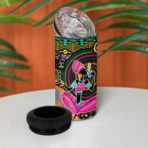 African Women Ethnic Motifs 4 in 1 Can Cooler Tumbler