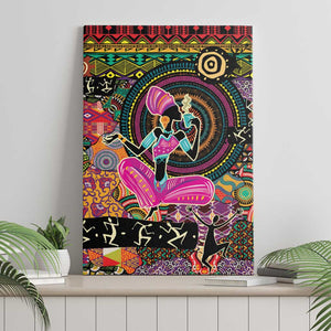 African Women Ethnic Motifs Canvas Wall Art