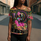 African Women Ethnic Motifs Cross Shoulder Shirt