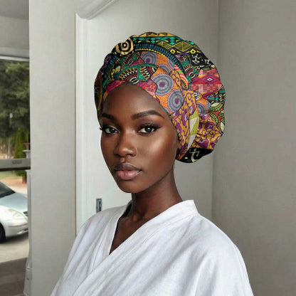 African Women Ethnic Motifs Easy Headwrap