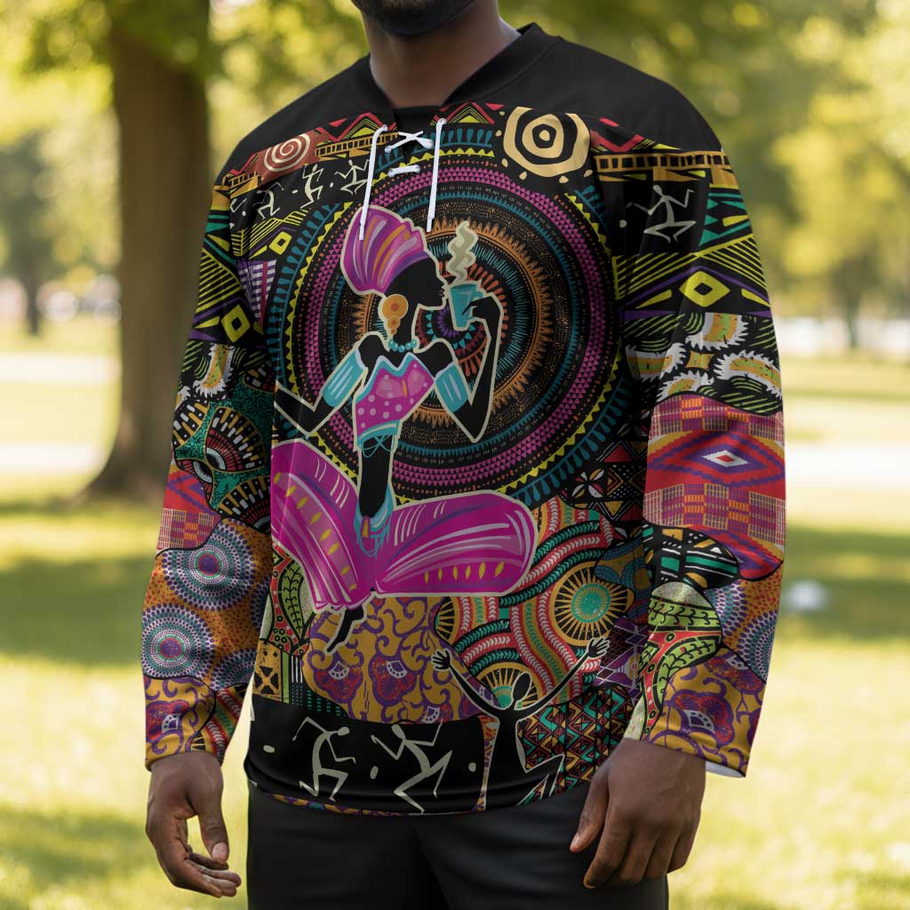 African Women Ethnic Motifs Hockey Jersey