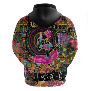 African Women Ethnic Motifs Hoodie