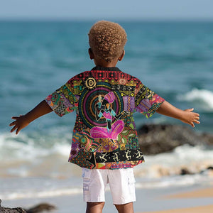 African Women Ethnic Motifs Kid Hawaiian Shirt