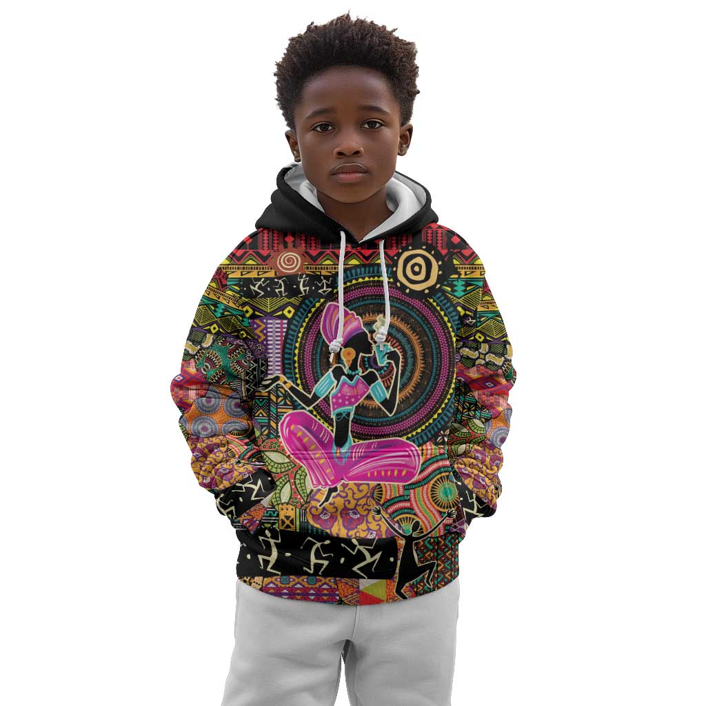 African Women Ethnic Motifs Kid Hoodie