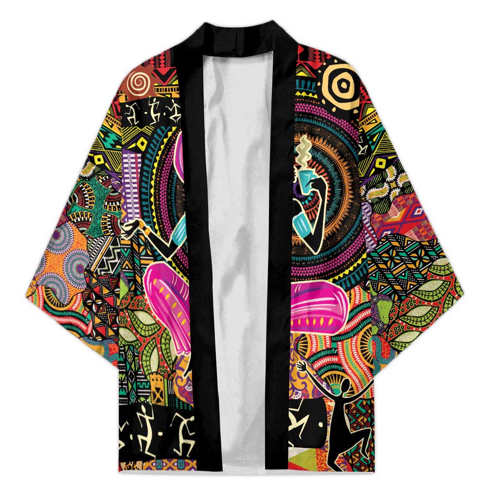 African Women Ethnic Motifs Kimono