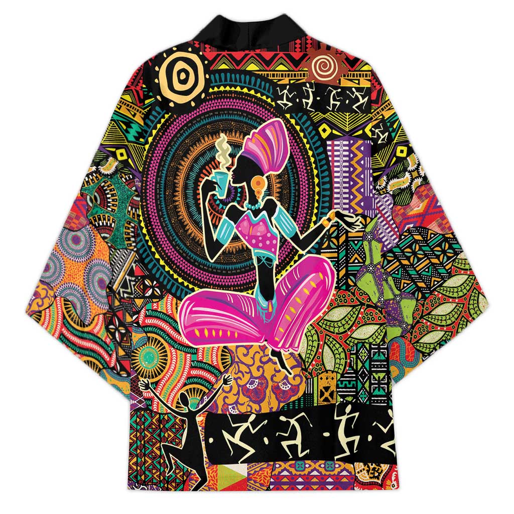 African Women Ethnic Motifs Kimono
