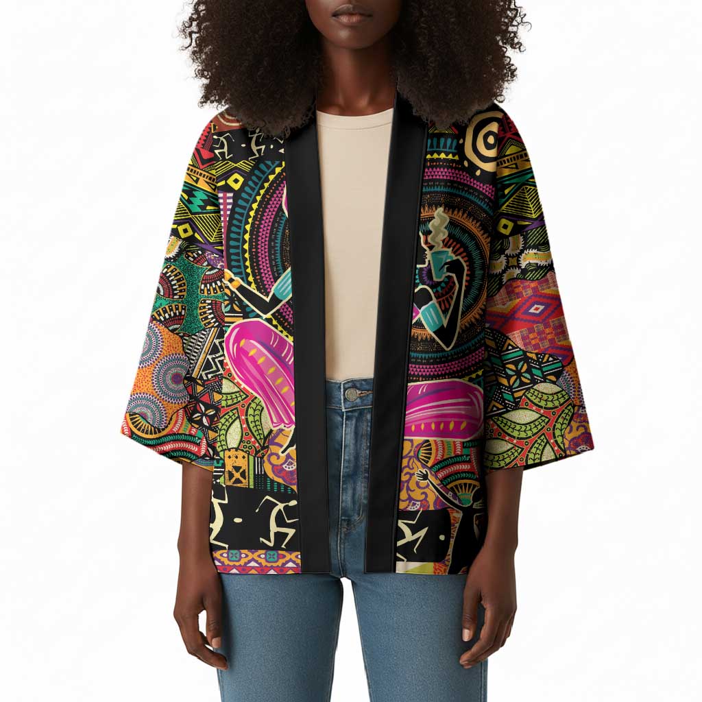 African Women Ethnic Motifs Kimono