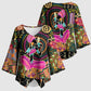 African Women Ethnic Motifs Kimono Sleeve Blouse