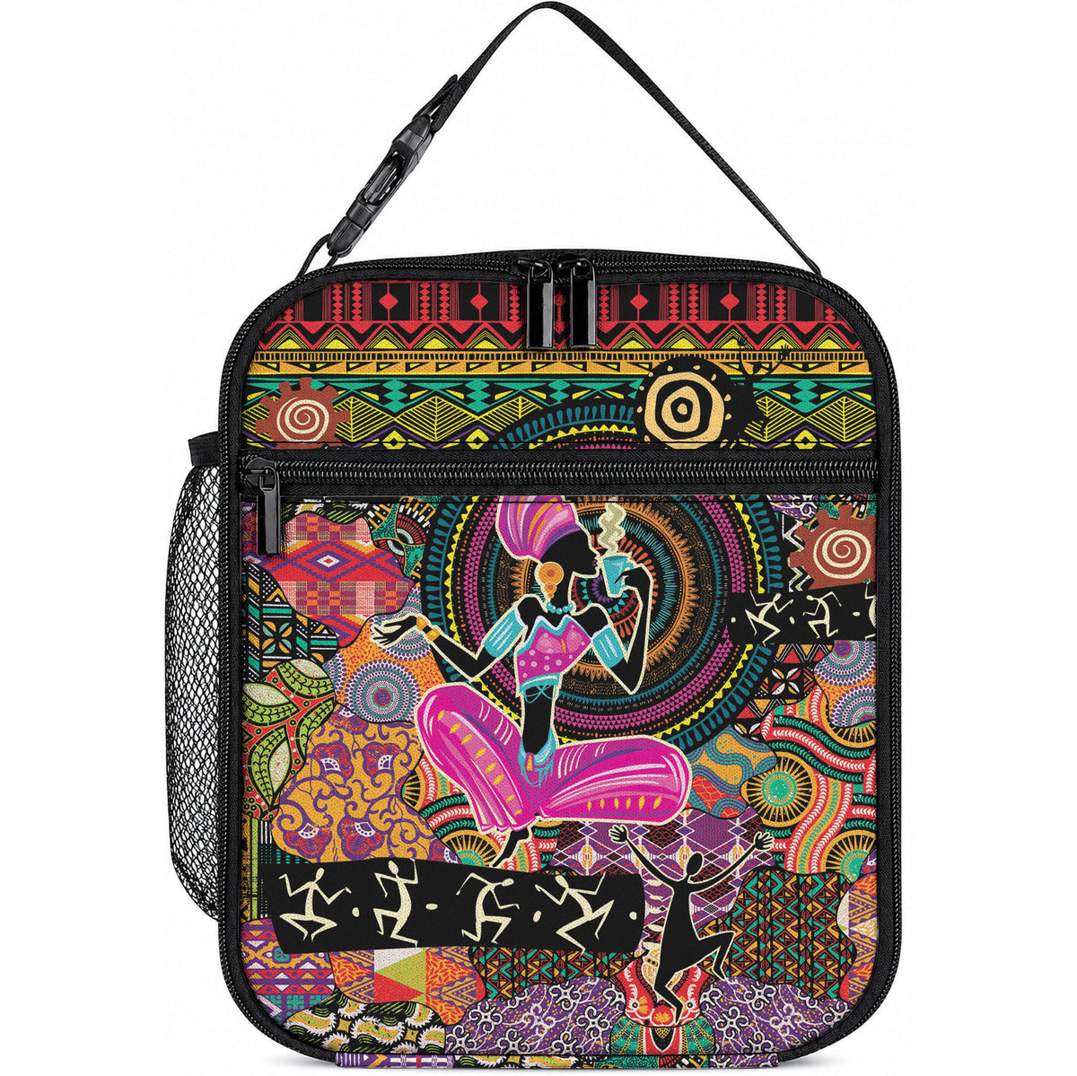 African Women Ethnic Motifs Lunch Bag