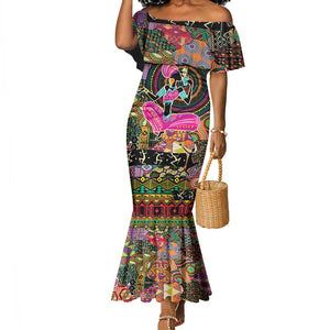 African Women Ethnic Motifs Mermaid Dress