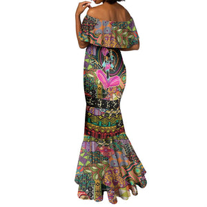 African Women Ethnic Motifs Mermaid Dress