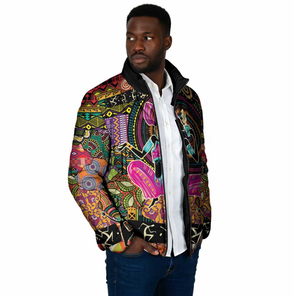 African Women Ethnic Motifs Padded Jacket