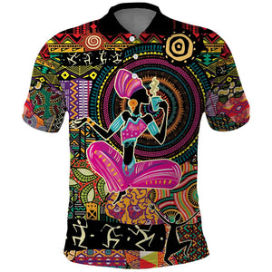 African Women Ethnic Motifs Polo Shirt