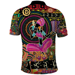 African Women Ethnic Motifs Polo Shirt