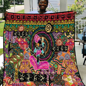 African Women Ethnic Motifs Quilt