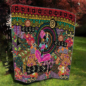 African Women Ethnic Motifs Quilt