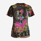 African Women Ethnic Motifs Scrub Top