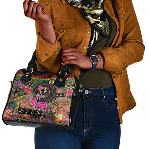 African Women Ethnic Motifs Shoulder Handbag