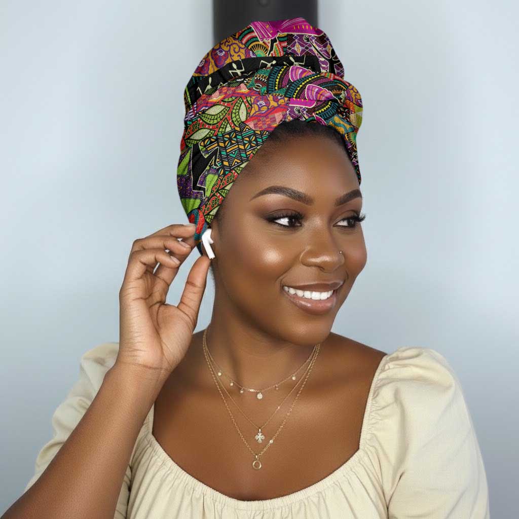 African Women Ethnic Motifs Simple Headwrap