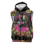 African Women Ethnic Motifs Sleeveless Zip Hoodie - African Pride