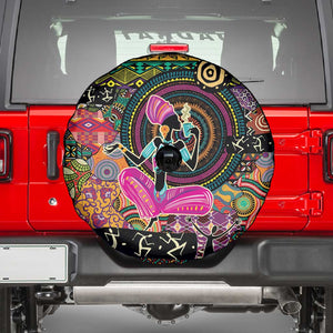 African Women Ethnic Motifs Spare Tire Cover