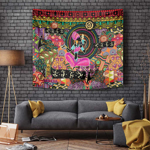 African Women Ethnic Motifs Tapestry