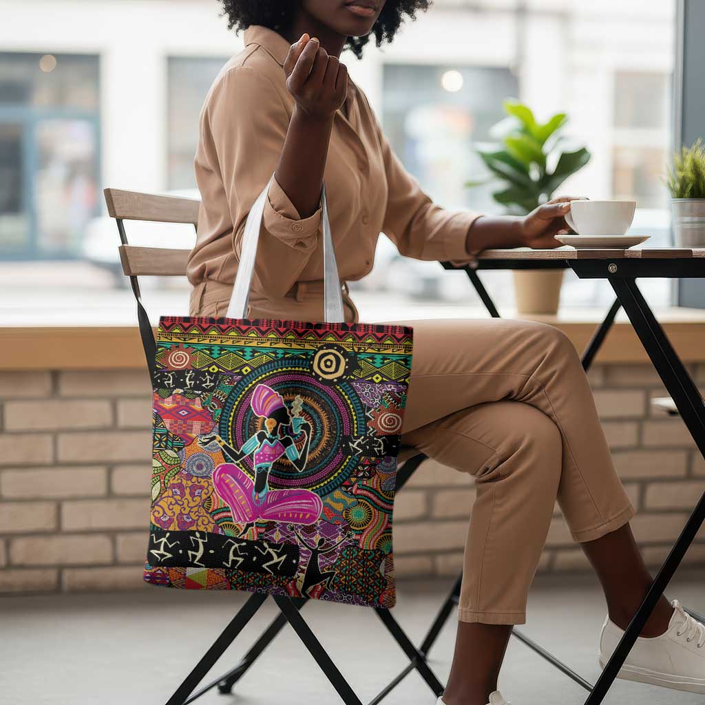 African Women Ethnic Motifs Tote Bag