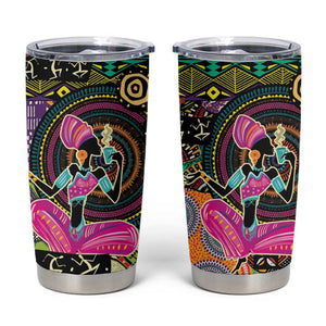 African Women Ethnic Motifs Tumbler Cup