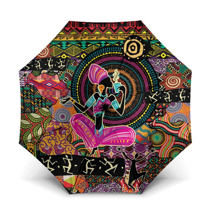 African Women Ethnic Motifs Umbrella