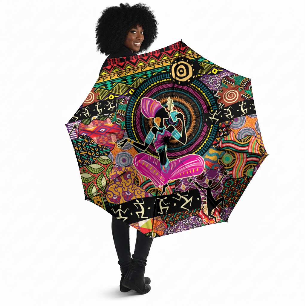 African Women Ethnic Motifs Umbrella