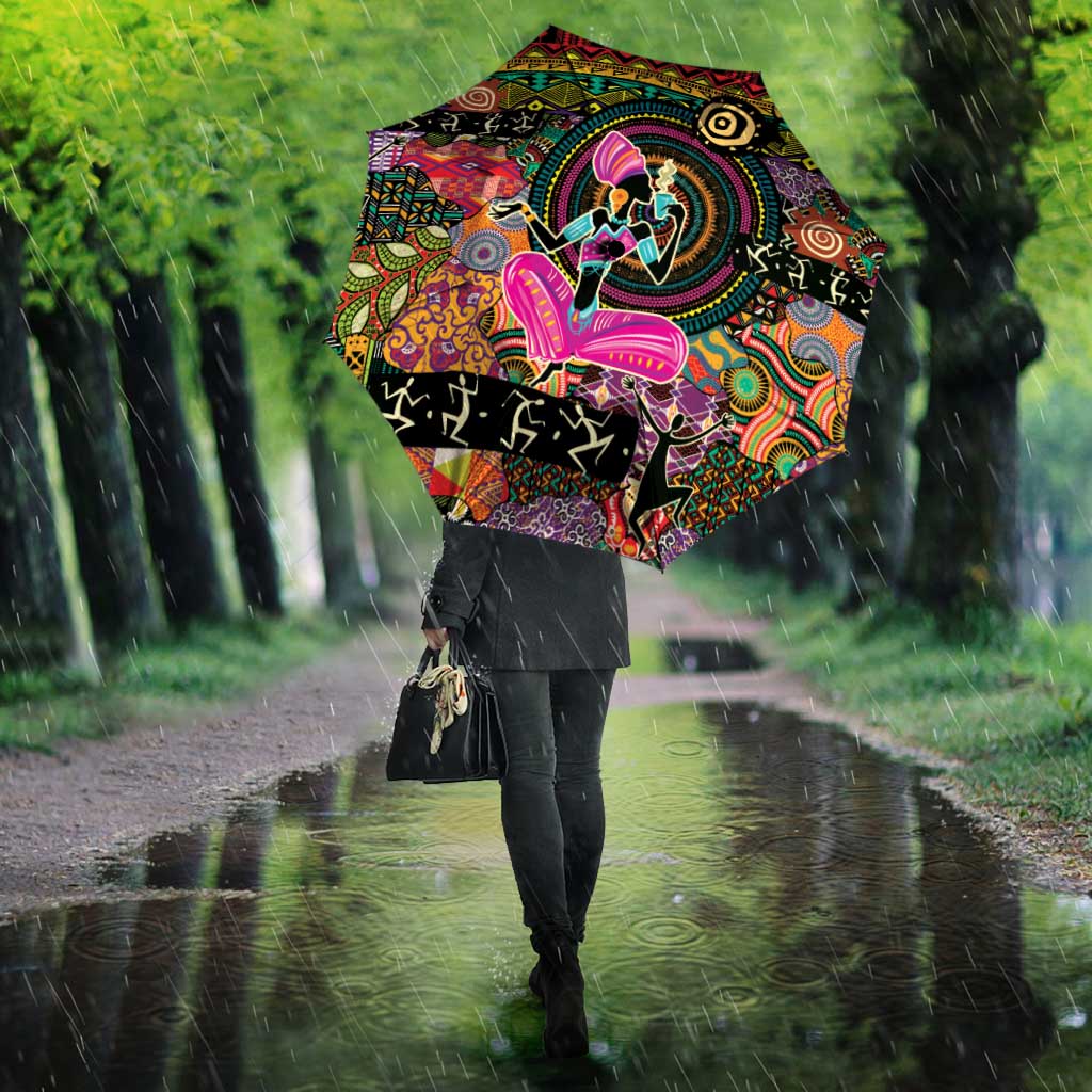 African Women Ethnic Motifs Umbrella