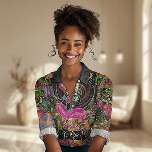 African Women Ethnic Motifs Women Casual Shirt