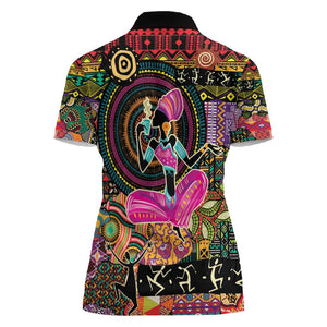 African Women Ethnic Motifs Women Polo Shirt