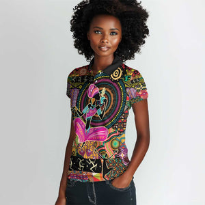 African Women Ethnic Motifs Women Polo Shirt