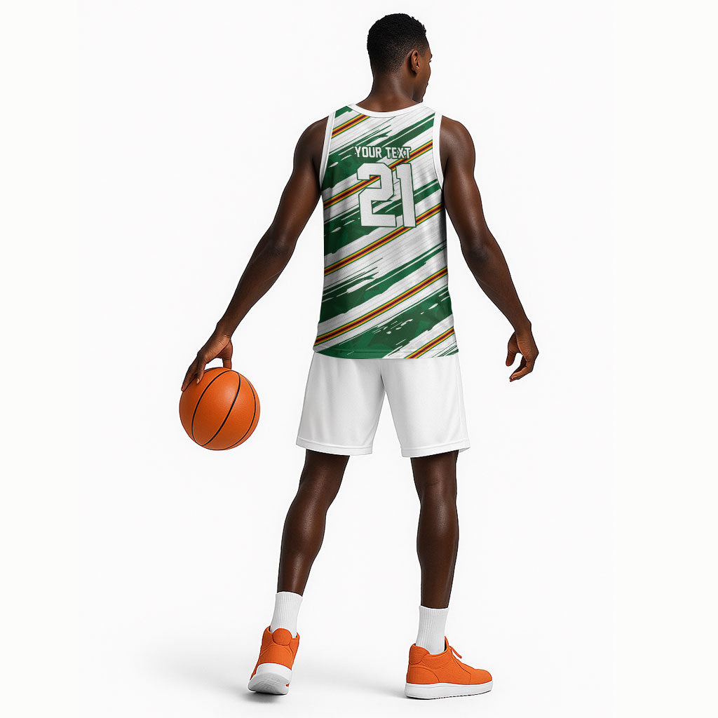 2026 Rugby Nations Series Custom Zimbabwe Basketball Jersey Great Sables Zimbabwe