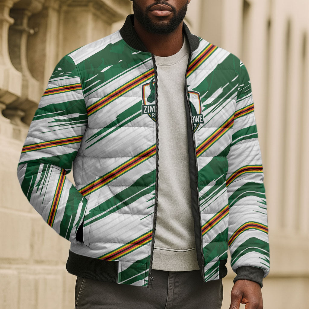 2026 Rugby Nations Series Custom Zimbabwe Bomber Puffer Jacket Great Sables Zimbabwe