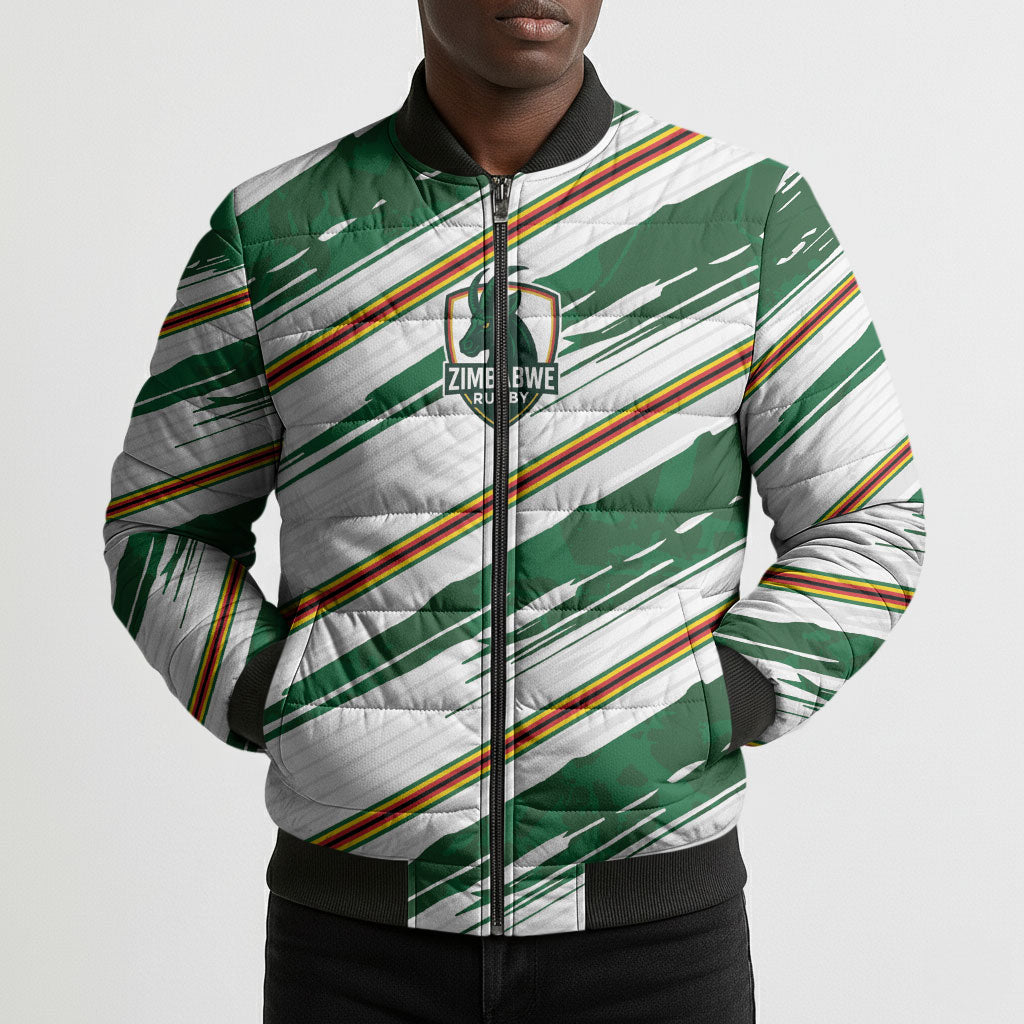 2026 Rugby Nations Series Custom Zimbabwe Bomber Puffer Jacket Great Sables Zimbabwe