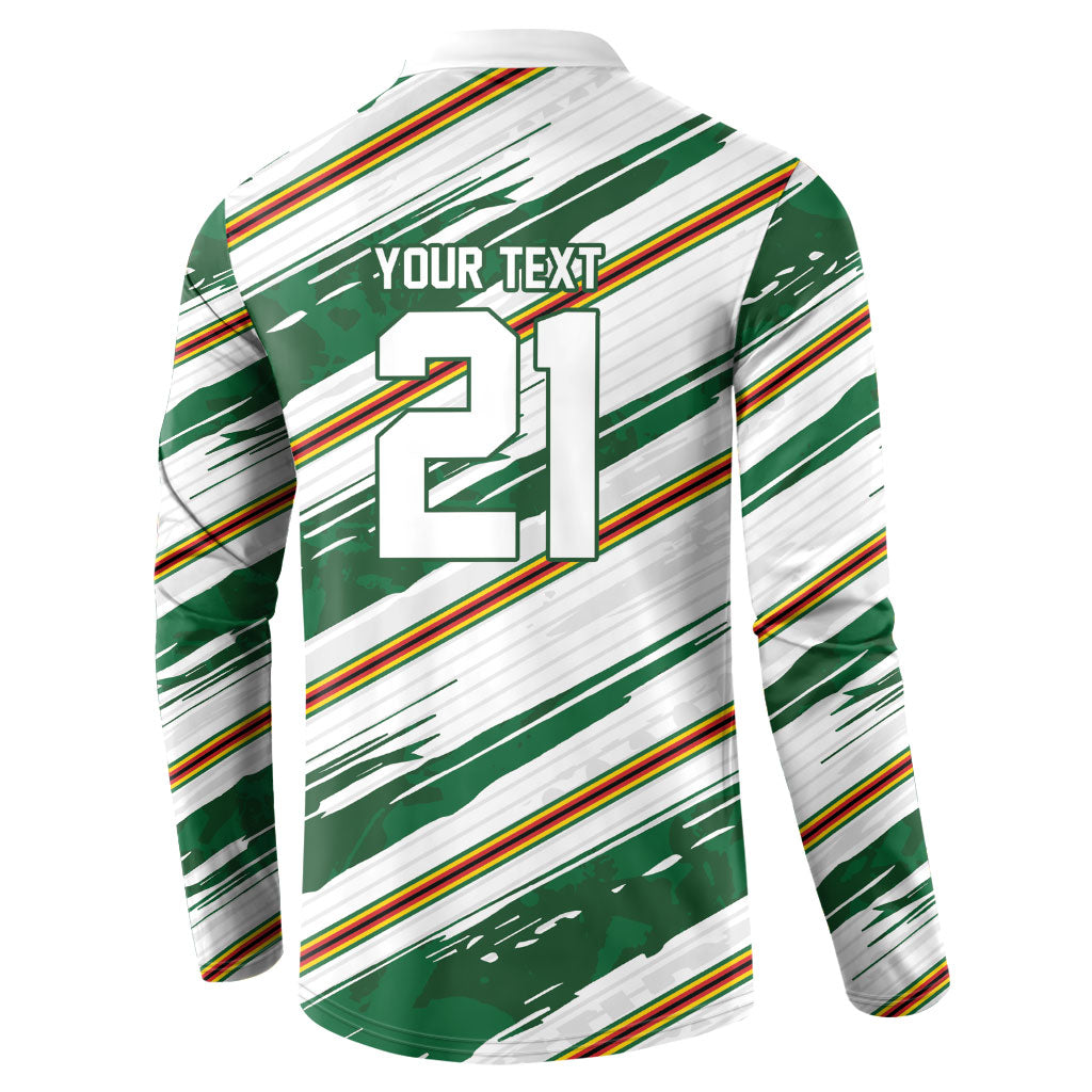 2026 Rugby Nations Series Custom Zimbabwe Button Sweatshirt Great Sables Zimbabwe