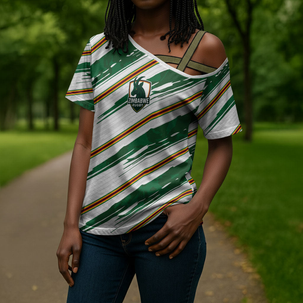 2026 Rugby Nations Series Custom Zimbabwe Cross Shoulder Shirt Great Sables Zimbabwe