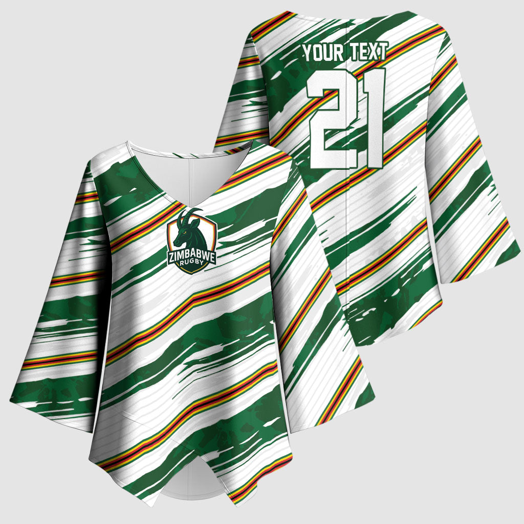 2026 Rugby Nations Series Custom Zimbabwe Kimono Sleeve Blouse Great Sables Zimbabwe
