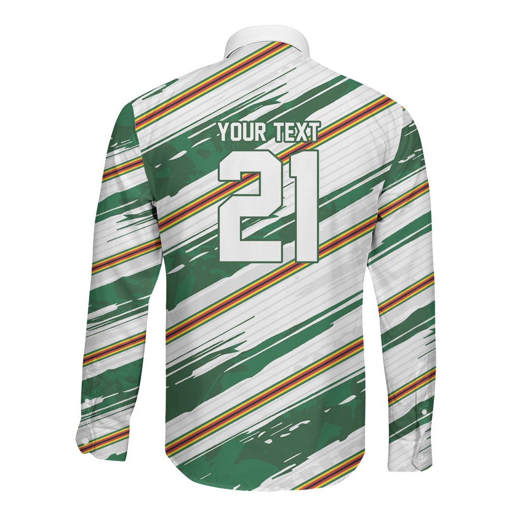 2026 Rugby Nations Series Custom Zimbabwe Long Sleeve Button Shirt Great Sables Zimbabwe