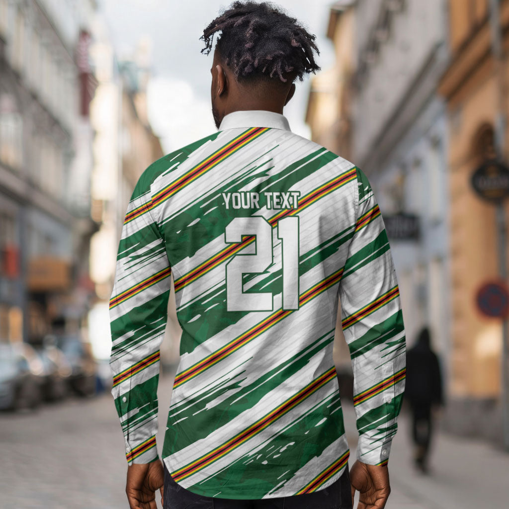 2026 Rugby Nations Series Custom Zimbabwe Long Sleeve Button Shirt Great Sables Zimbabwe