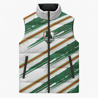 2026 Rugby Nations Series Custom Zimbabwe Sleeveless Puffer Jacket Great Sables Zimbabwe