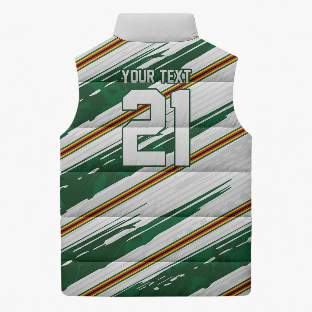 2026 Rugby Nations Series Custom Zimbabwe Sleeveless Puffer Jacket Great Sables Zimbabwe